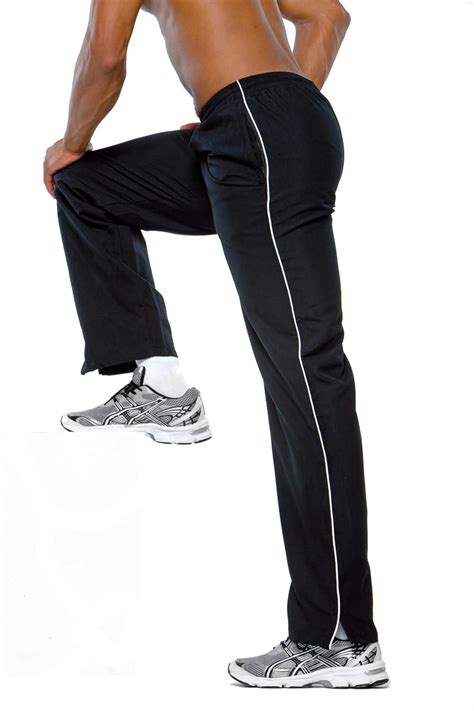 track pants with bottom zipper